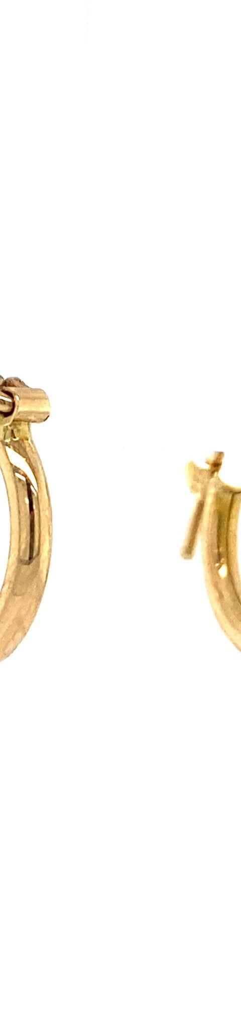 Vintage 14K Gold Smooth Hoop Earrings